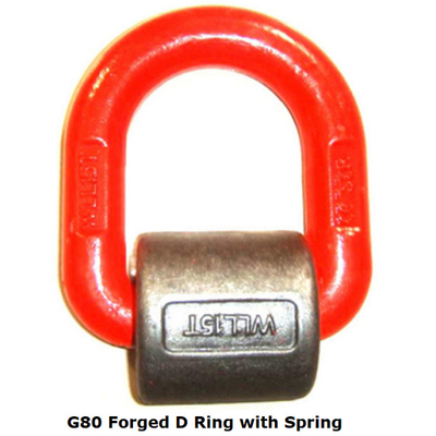 G80 forjó los anillos en D de D Ring Weldable con el acero de aleación de la primavera 1.12T - 15T